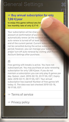 purchasing subscription of Skat game